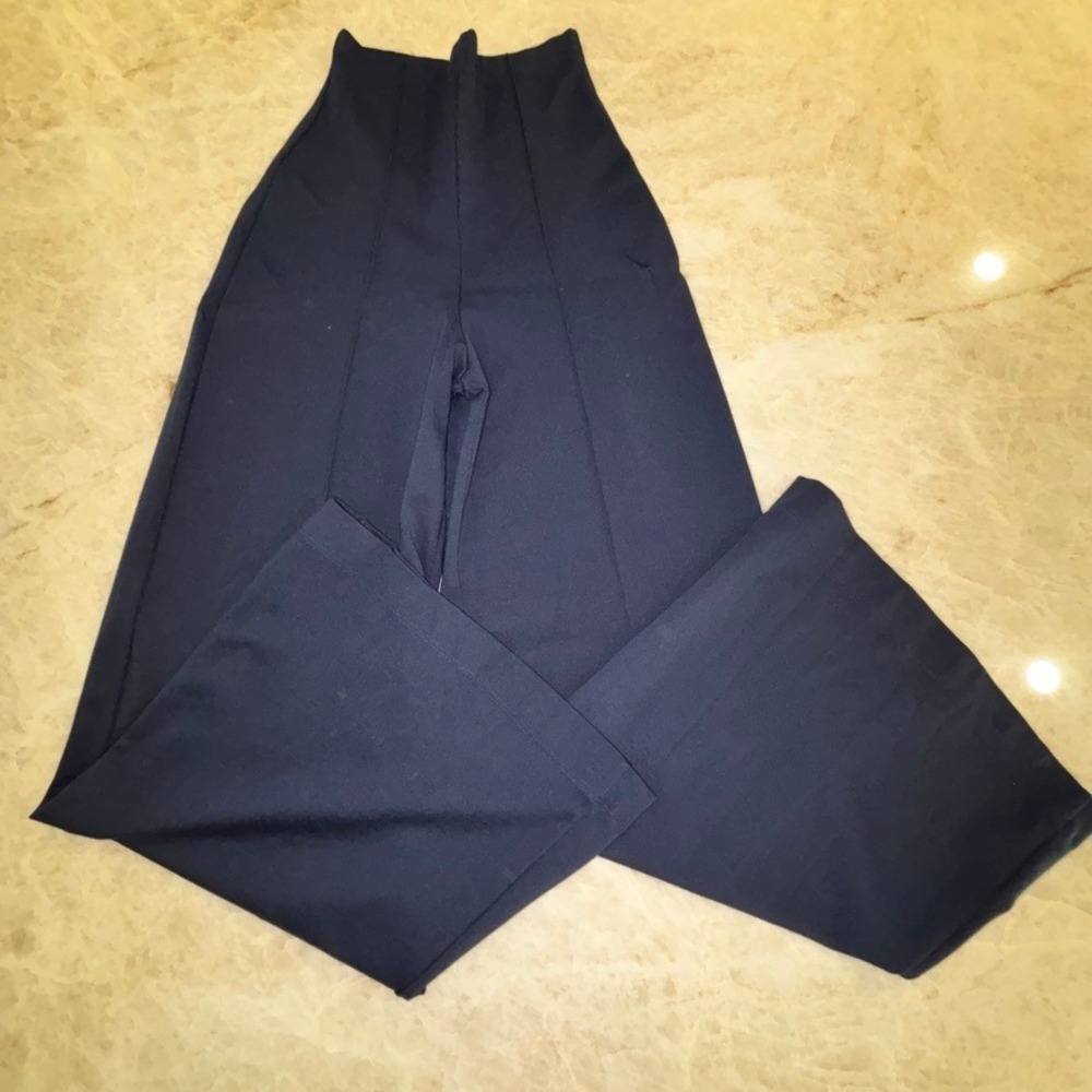 Ripley Rader Navy Ponte Knit Wide Leg High Waist Pants Trouser Blue Navy S, 3=M - Picture 4 of 5